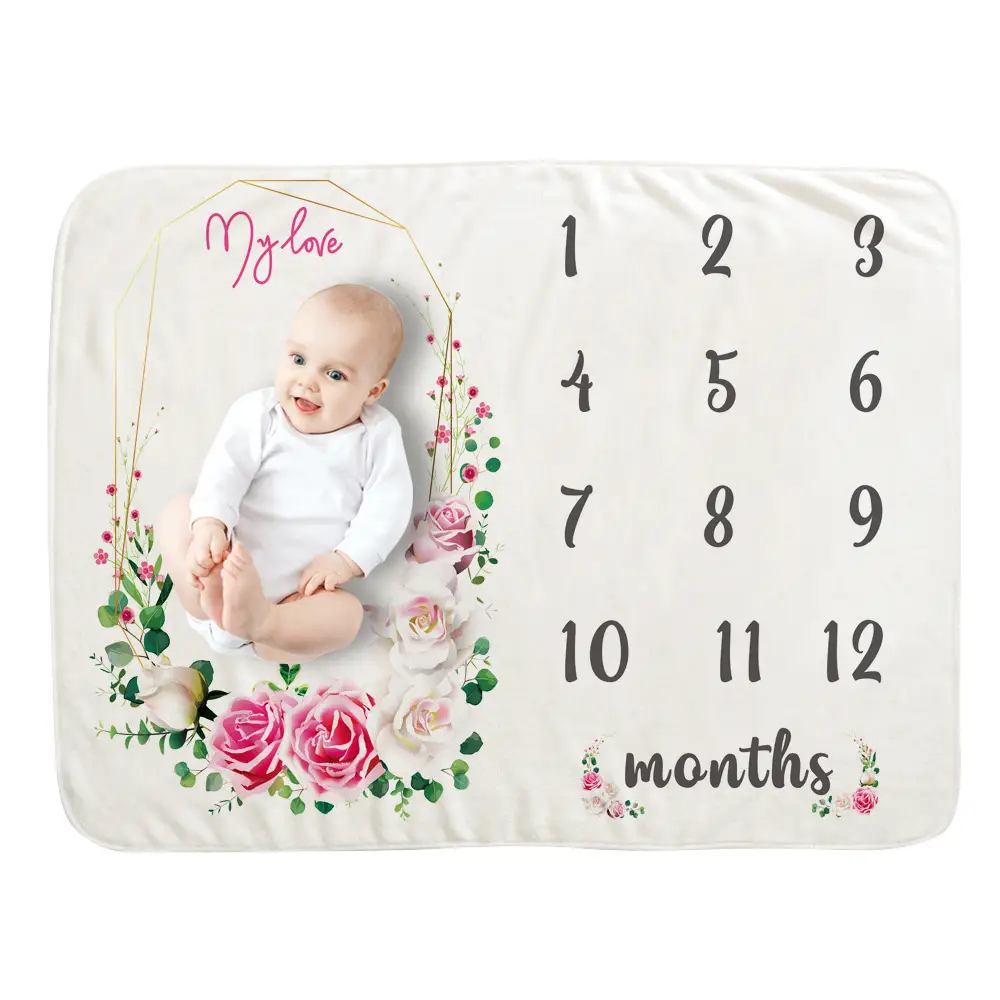 Lovely Background Baby Milestone Blanket 2