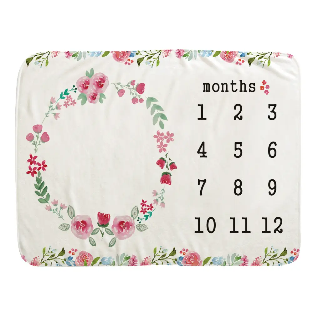 Lovely Background Baby Milestone Blanket 21