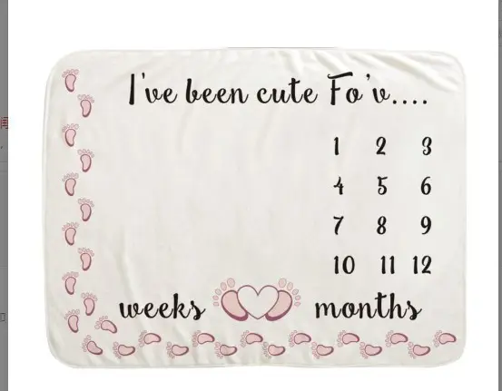 Lovely Background Baby Milestone Blanket 22