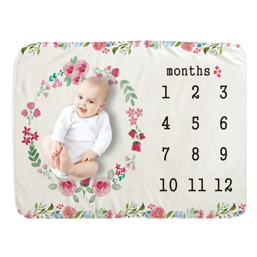 Lovely Background Baby Milestone Blanket 4