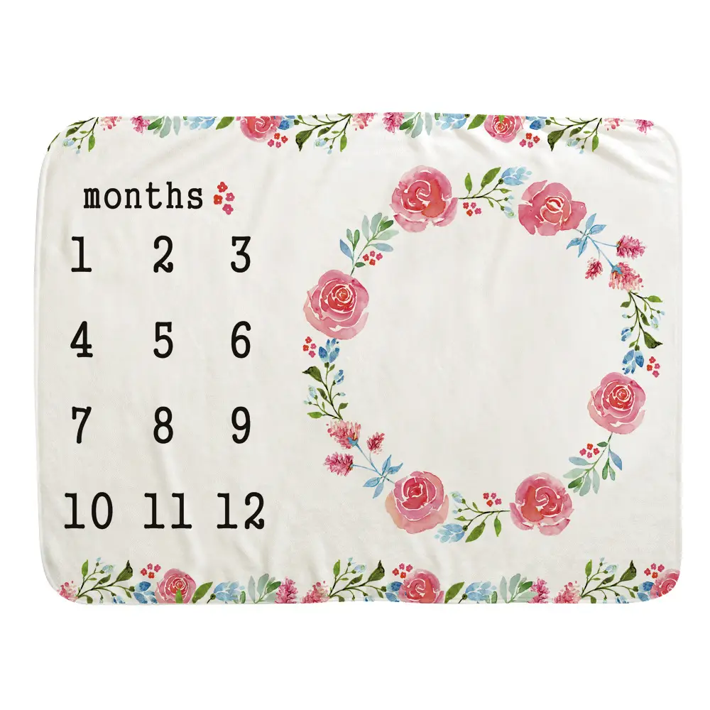 Lovely Background Baby Milestone Blanket 6