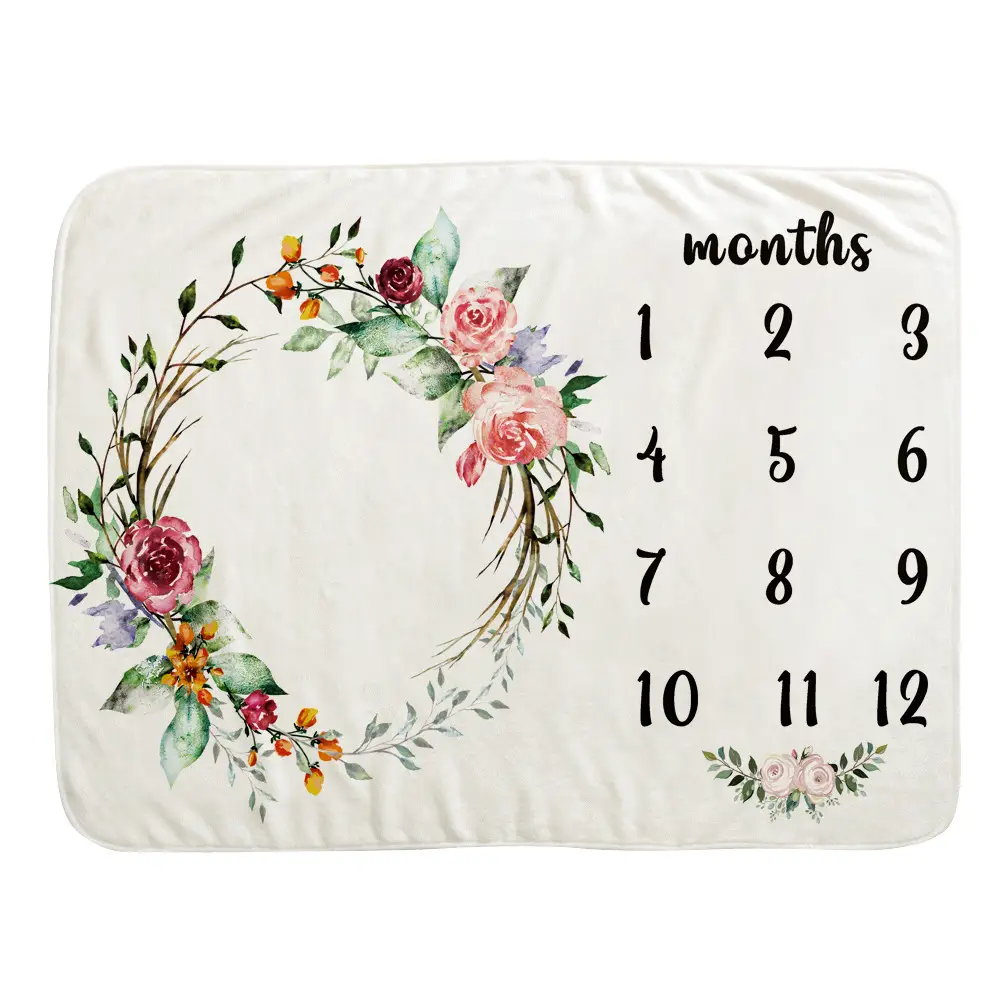Lovely Background Baby Milestone Blanket 7