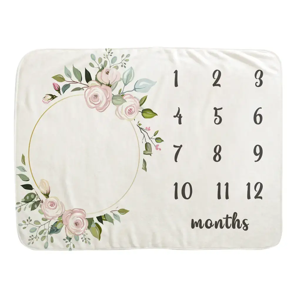 Lovely Background Baby Milestone Blanket 9