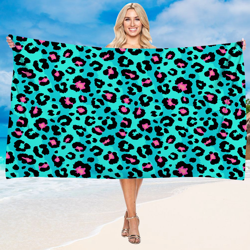 Luxury Leopard Skin Print Beach Towel 1