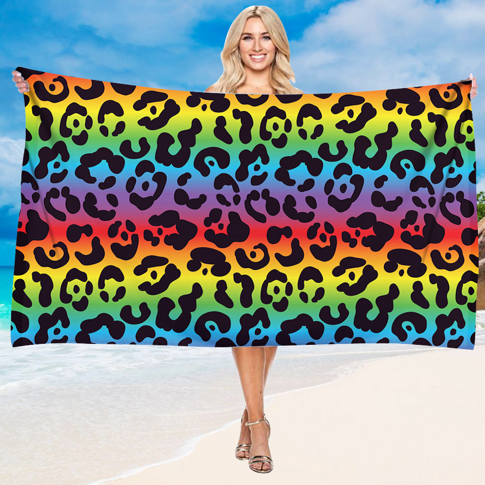 Luxury Leopard Skin Print Beach Towel 10