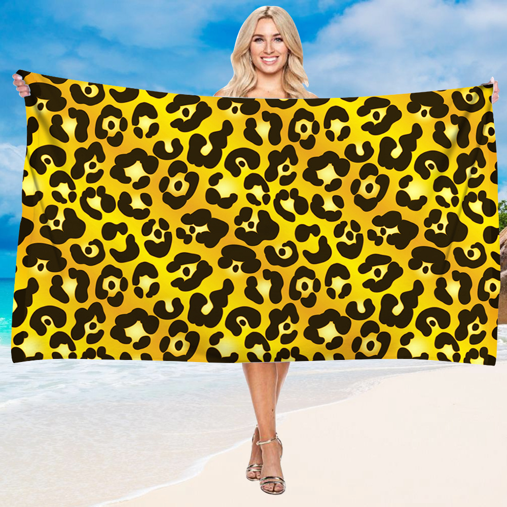 Luxury Leopard Skin Print Beach Towel 13
