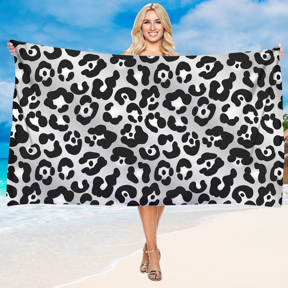 Luxury Leopard Skin Print Beach Towel 14