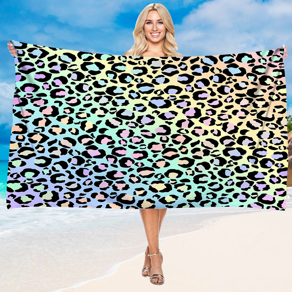 Luxury Leopard Skin Print Beach Towel 16
