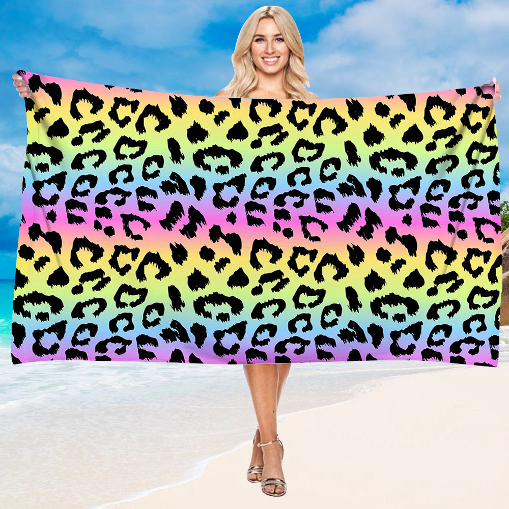 Luxury Leopard Skin Print Beach Towel 17