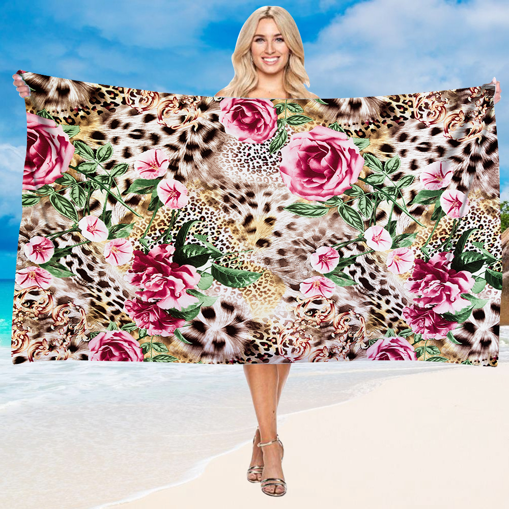 Luxury Leopard Skin Print Beach Towel 2