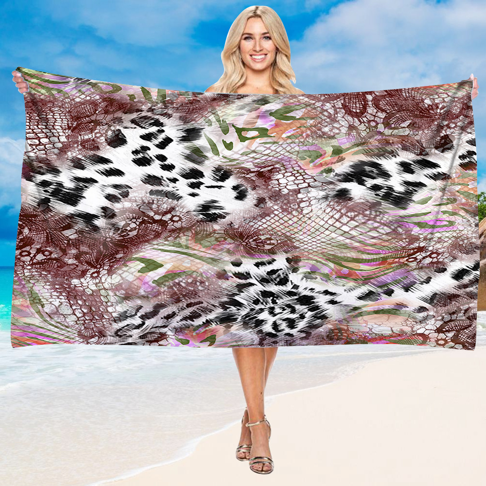 Luxury Leopard Skin Print Beach Towel 21