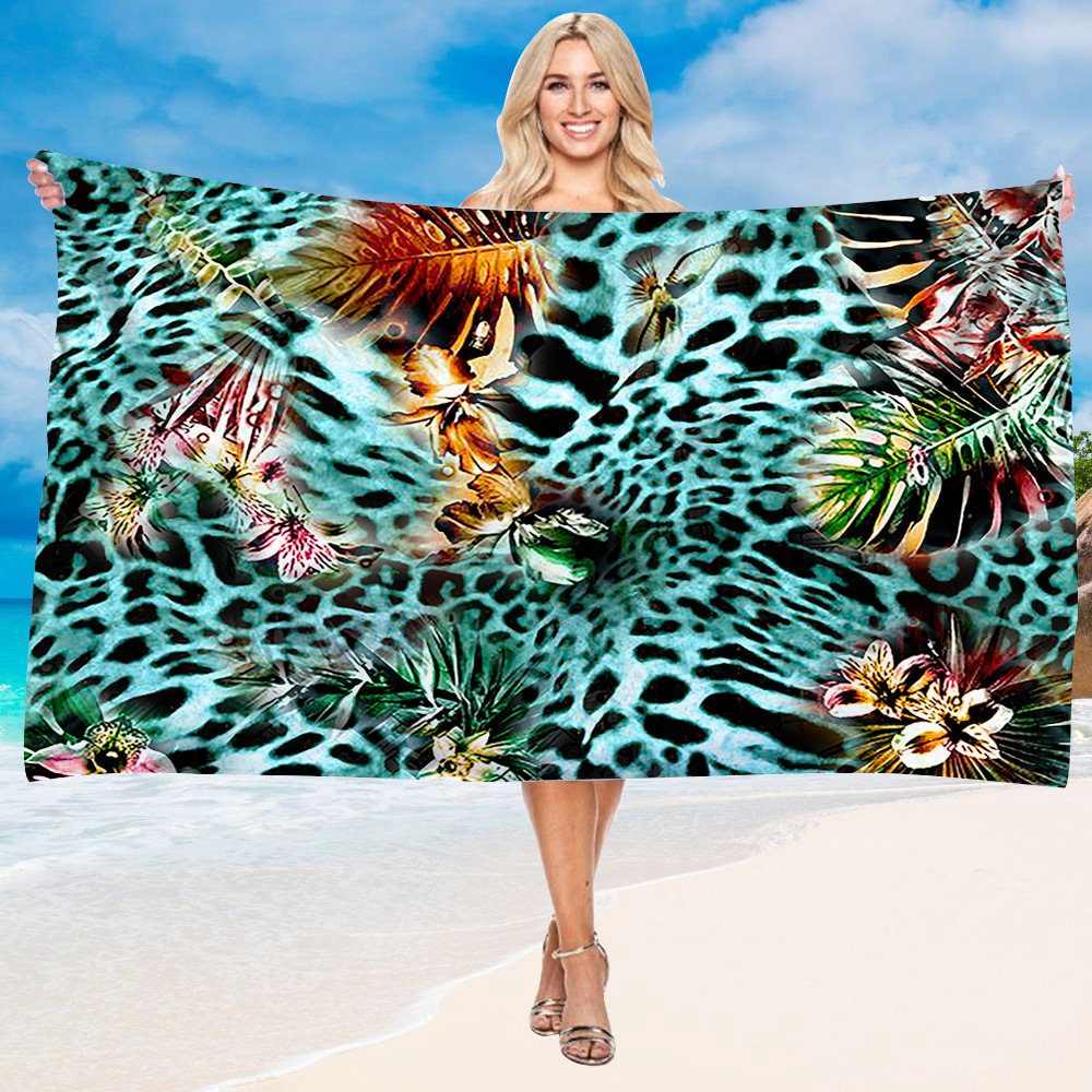 Luxury Leopard Skin Print Beach Towel 24