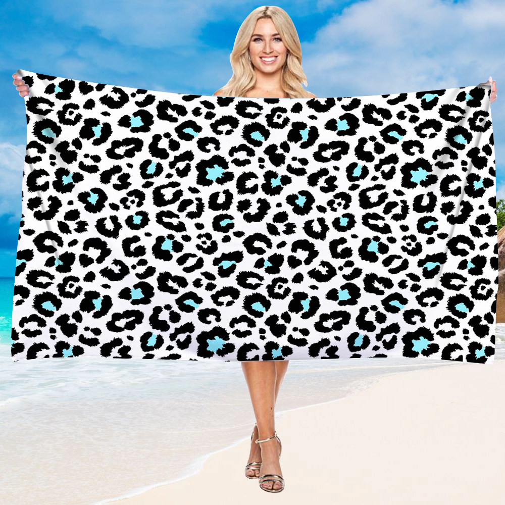 Luxury Leopard Skin Print Beach Towel 3