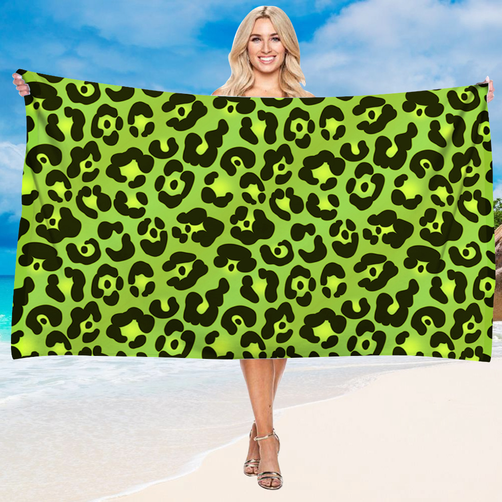 Luxury Leopard Skin Print Beach Towel 5