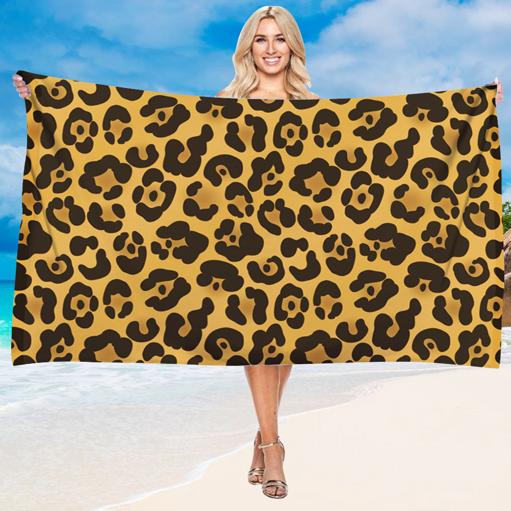 Luxury Leopard Skin Print Beach Towel 7