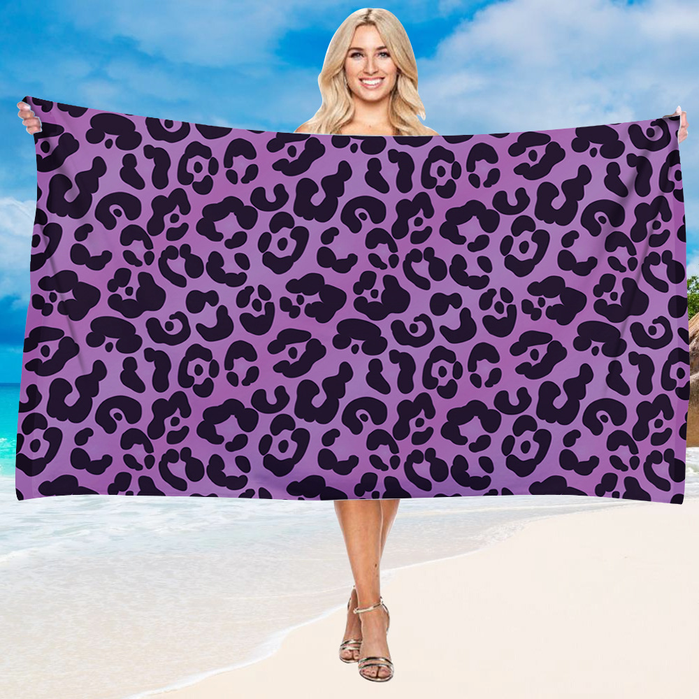Luxury Leopard Skin Print Beach Towel 8