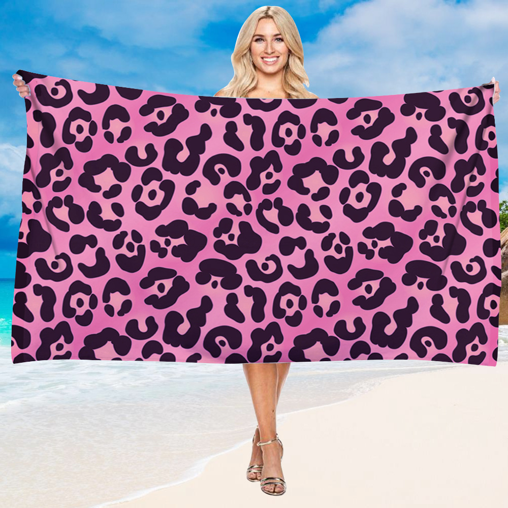 Luxury Leopard Skin Print Beach Towel 9