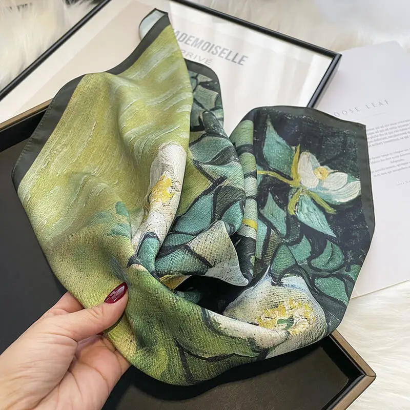 Luxury Twill Fabric Scarf 53 x 53cm 9 Luxury Twill Fabric Scarf 53 x 53cm 8