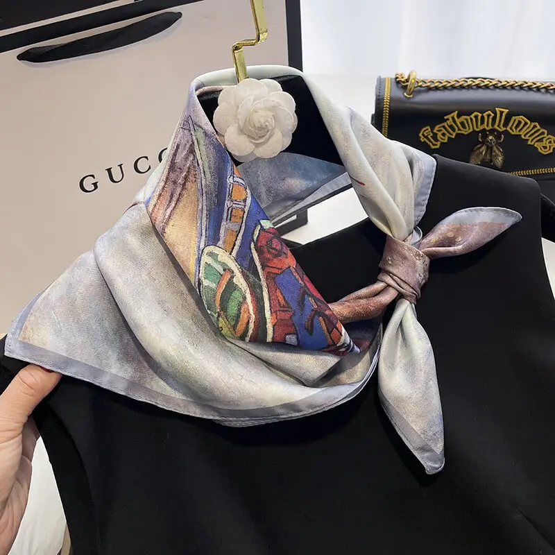 Luxury Twill Fabric Scarf 53 x 53cm 84 Luxury Twill Fabric Scarf 53 x 53cm 83