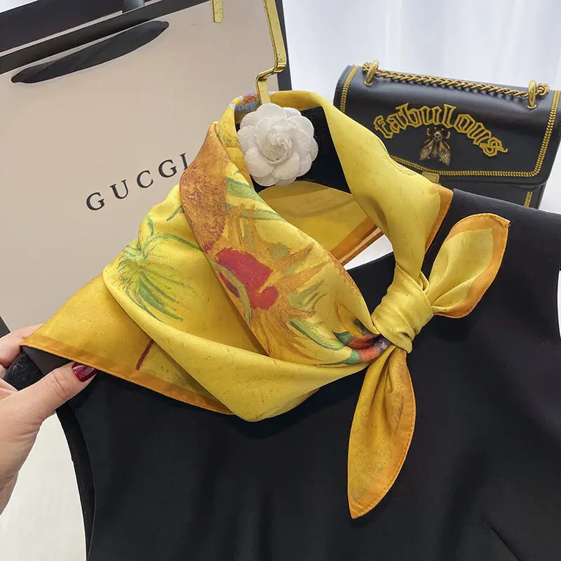 Luxury Twill Fabric Scarf 53 x 53cm 10 Luxury Twill Fabric Scarf 53 x 53cm 9