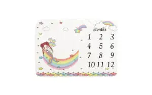Mermaid Milestone Blanket For Baby Girl