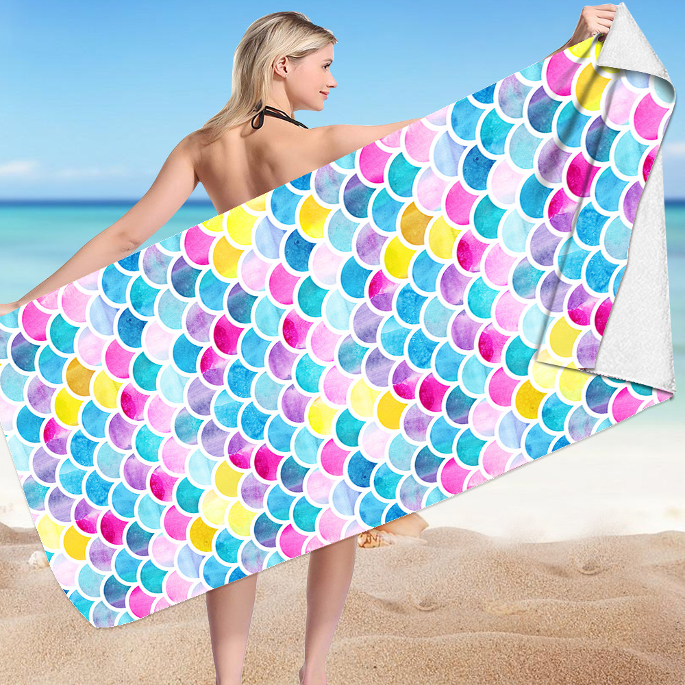 Mermaid Scales Beach Towel 2 Mermaid Scales Beach Towel 1