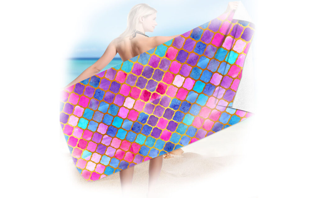 Mermaid Scales Beach Towel 1 Mermaid Scales Beach Towel