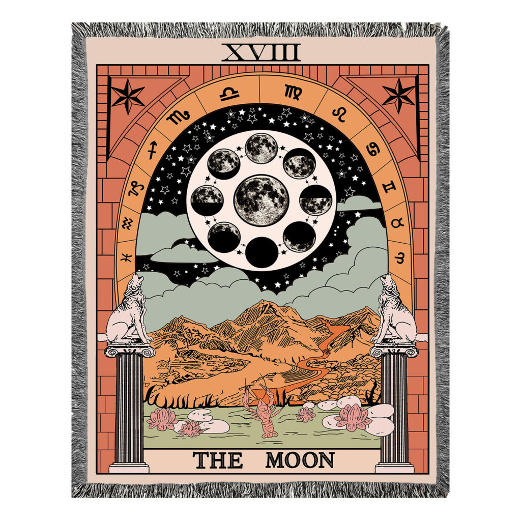 Moon Sun Star Flannel Blanket Throw 7