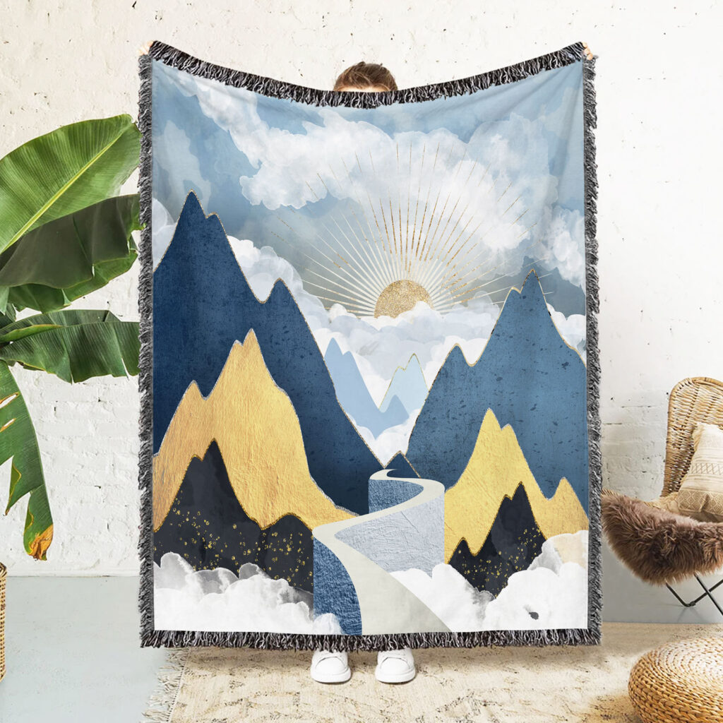 Mountain Moon Blanket Throw 2 Mountain Moon Blanket Throw 1