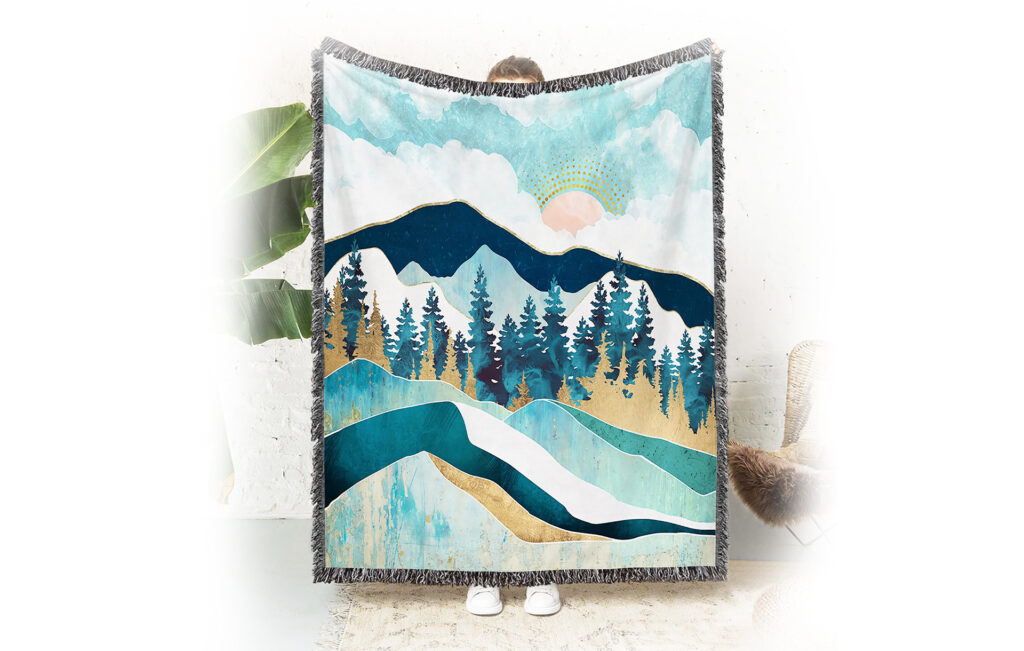 Mountain Moon Blanket Throw 1 Mountain Moon Blanket Throw