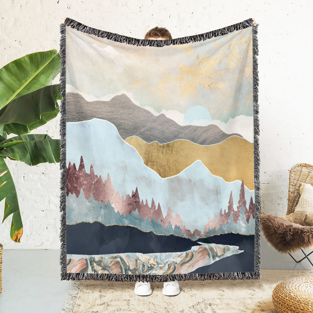 Mountain Moon Blanket Throw 13 Mountain Moon Blanket Throw 13