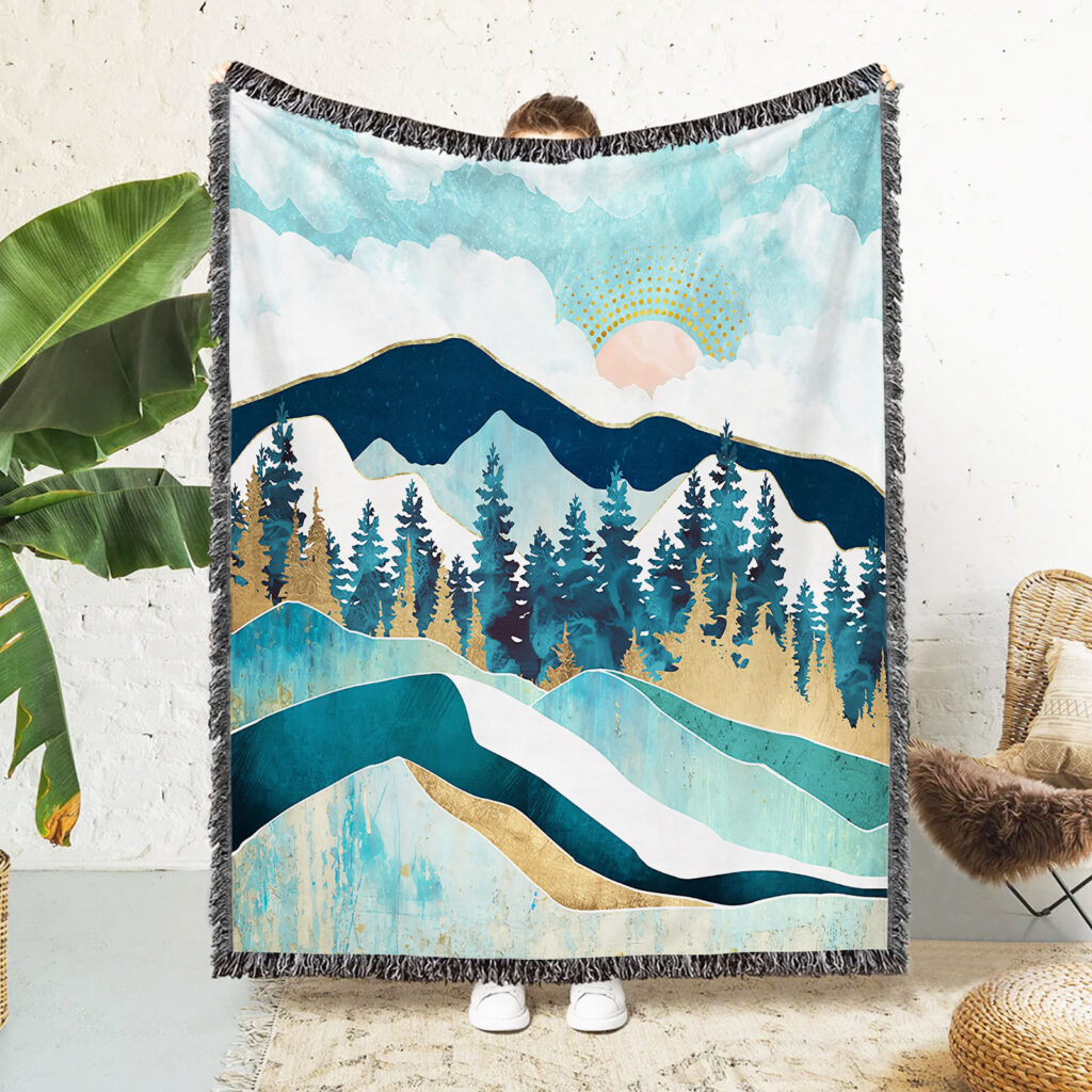 Mountain Moon Blanket Throw 3 Mountain Moon Blanket Throw 3