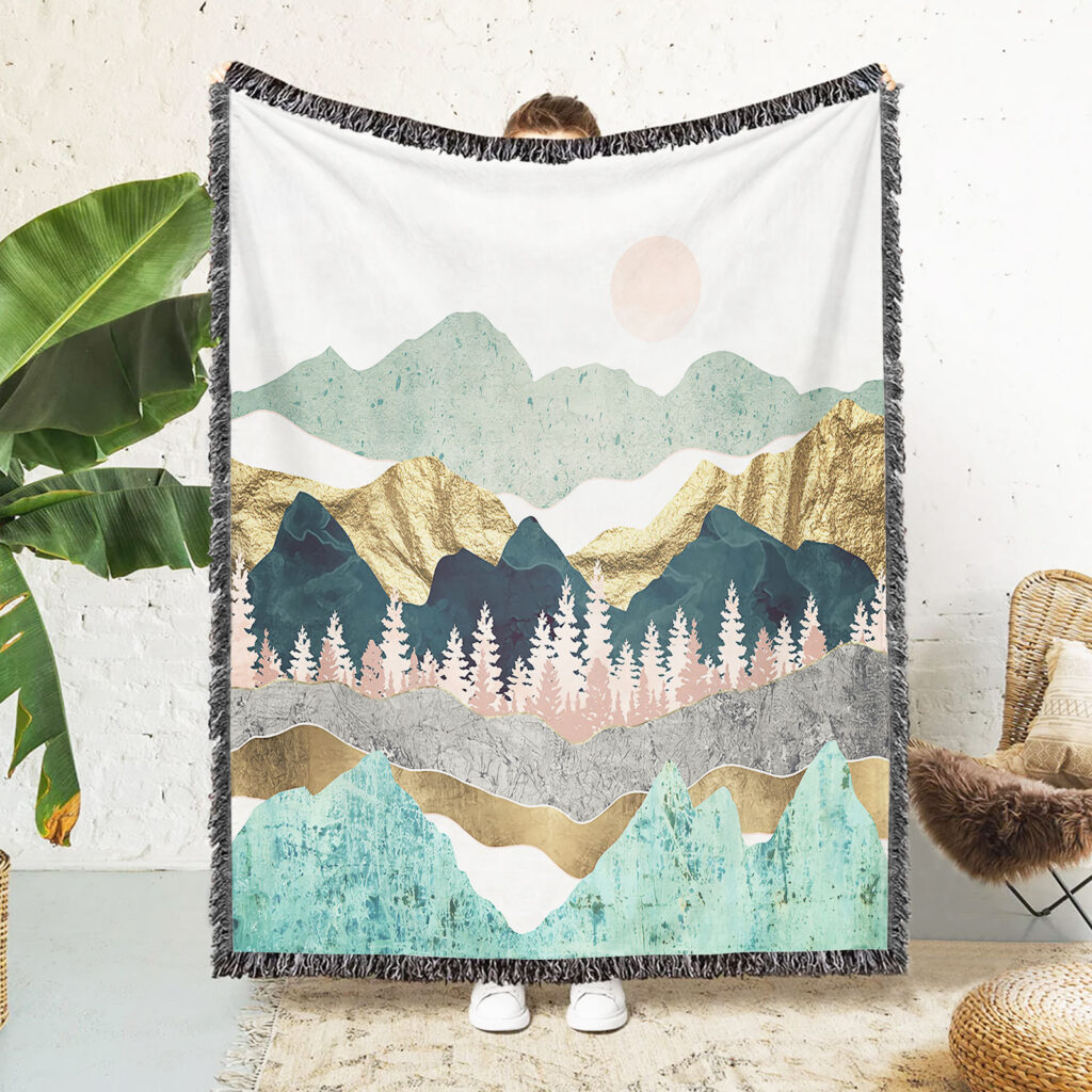 Mountain Moon Blanket Throw 4 Mountain Moon Blanket Throw 4