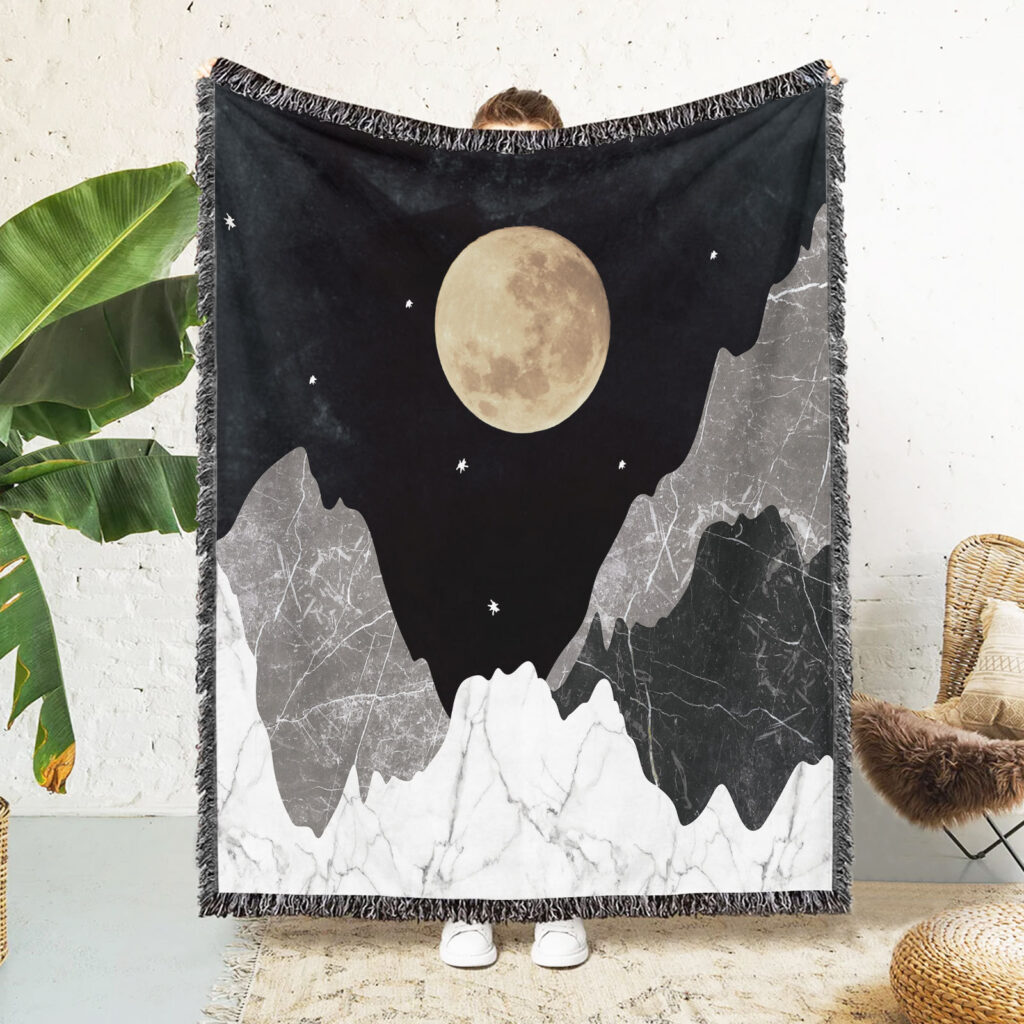 Mountain Moon Blanket Throw 5 Mountain Moon Blanket Throw 5