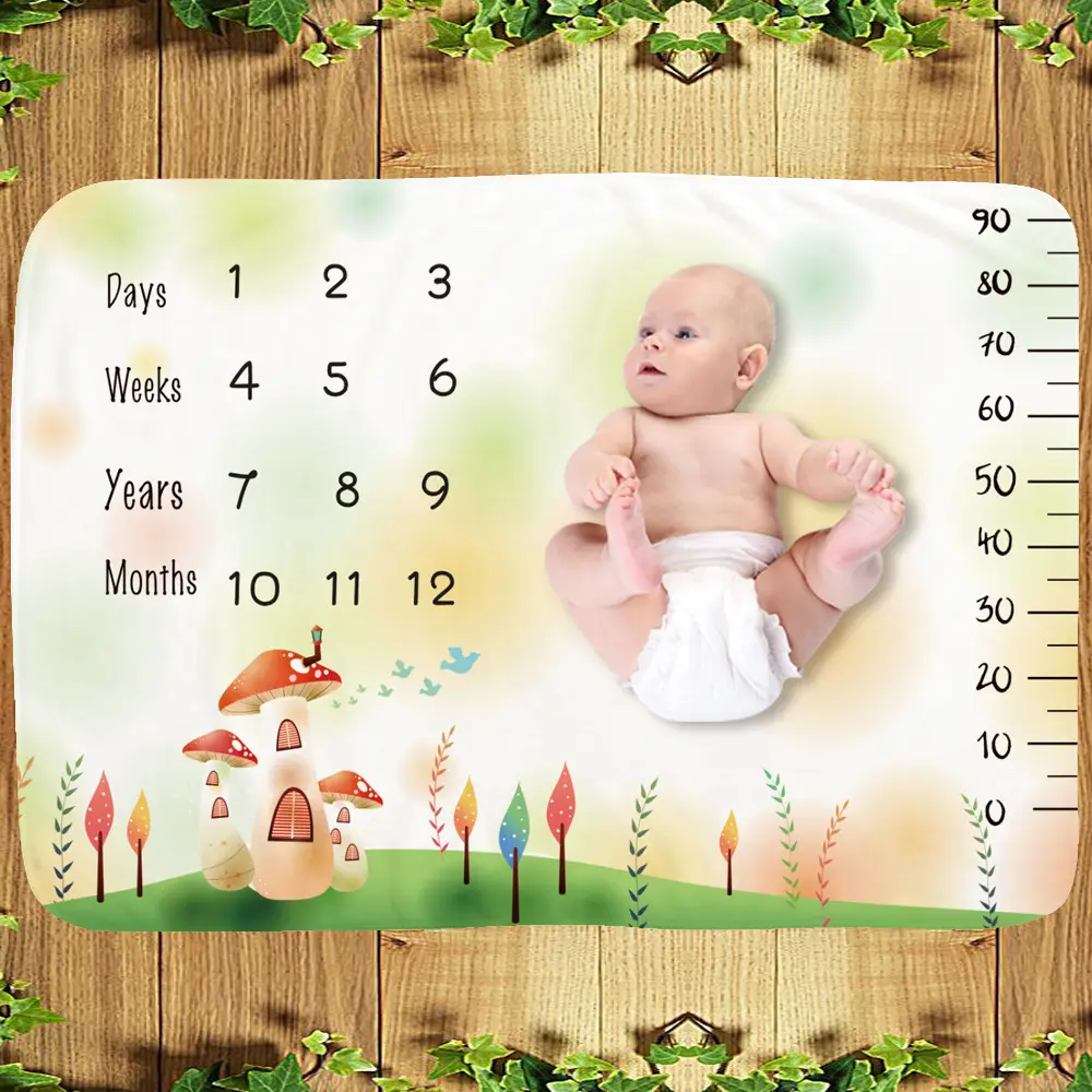 Newborn Milestone Blanket For Baby Boy 1