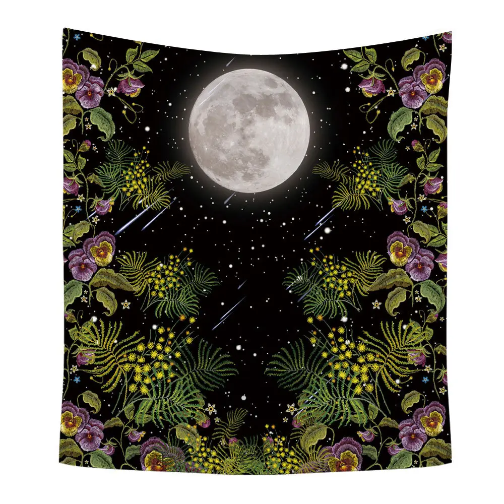 Night Moon Flower Wall Tapestry 6