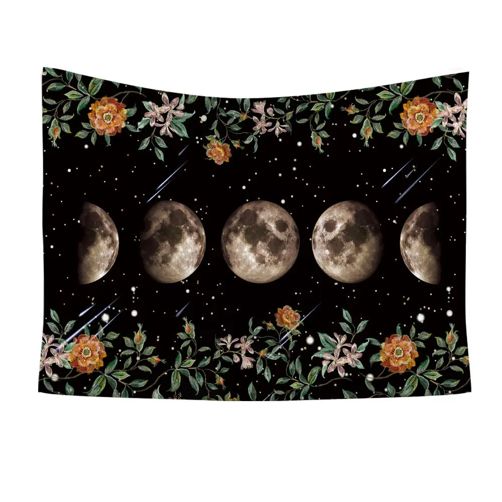 Night Moon Flower Wall Tapestry 8