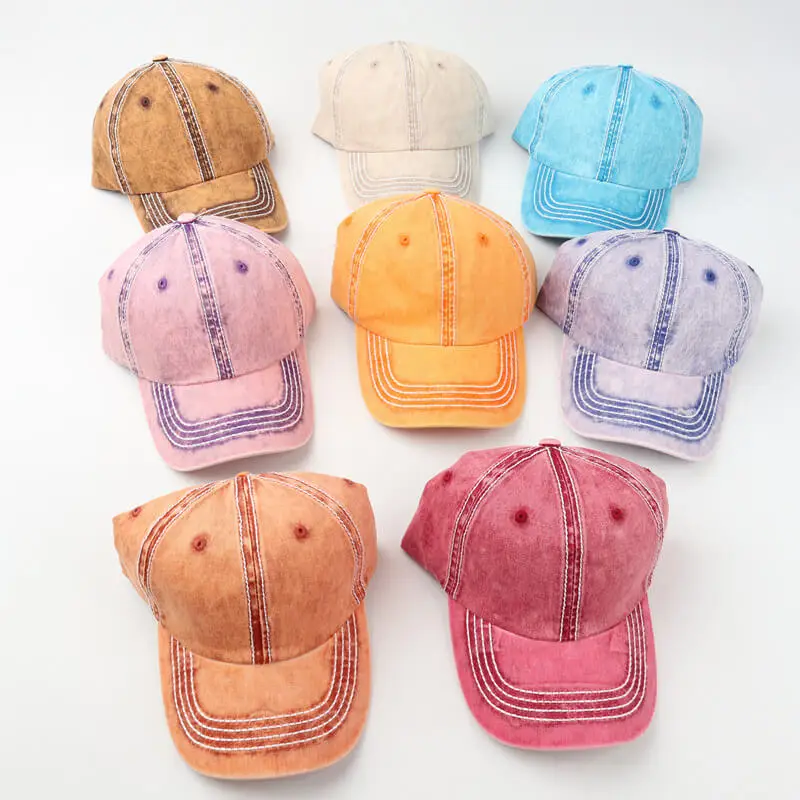 No Color Fade Soft Top Washable Cotton Baseball Cap 1