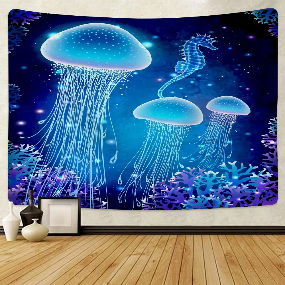Ocean Jellyfish Wall Tapestry 13