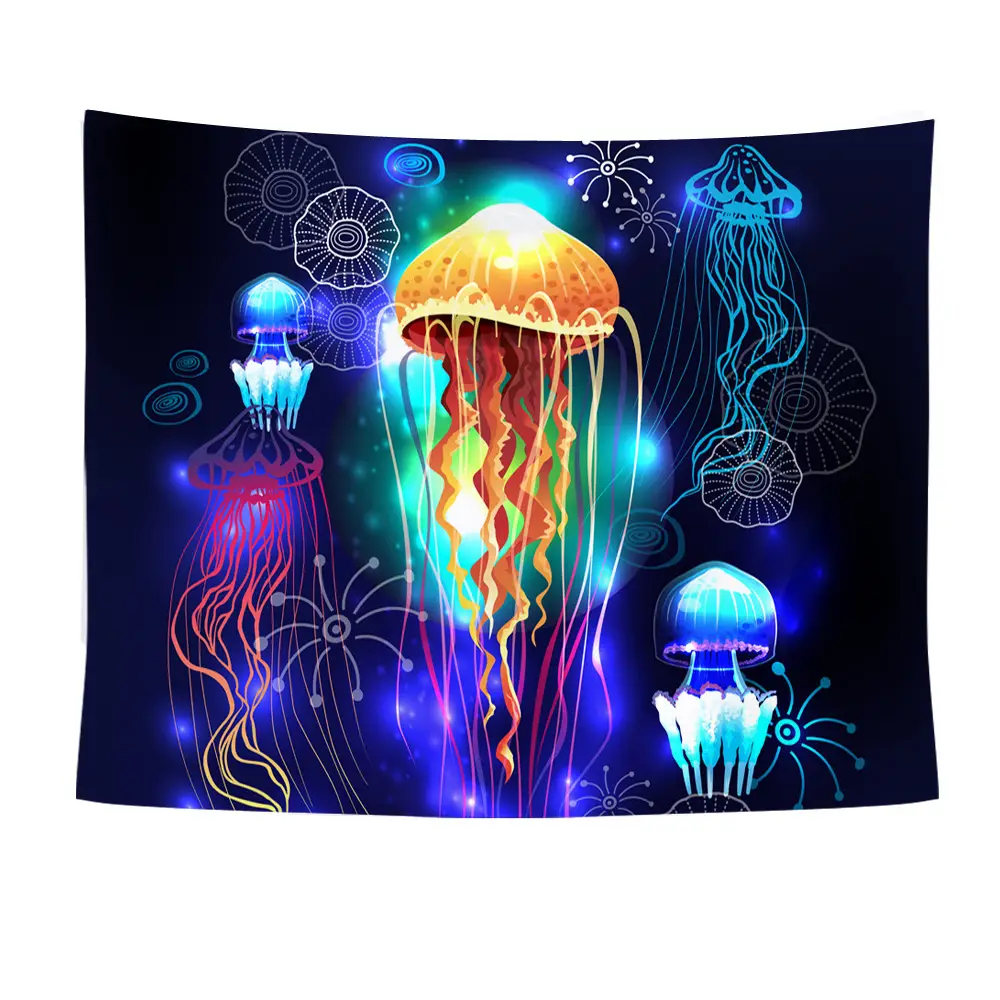 Ocean Jellyfish Wall Tapestry 17