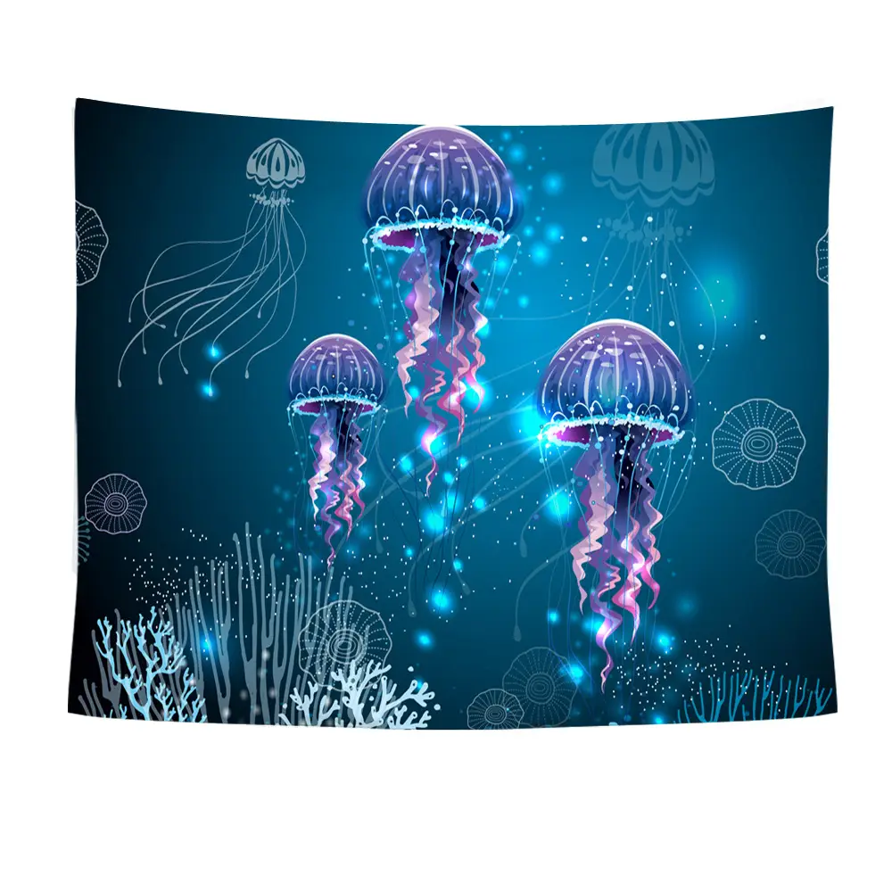Ocean Jellyfish Wall Tapestry 37
