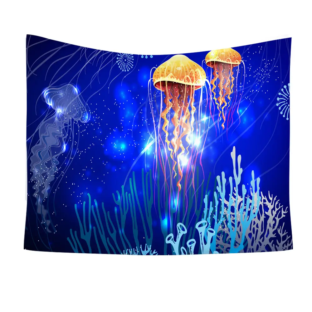 Ocean Jellyfish Wall Tapestry 39