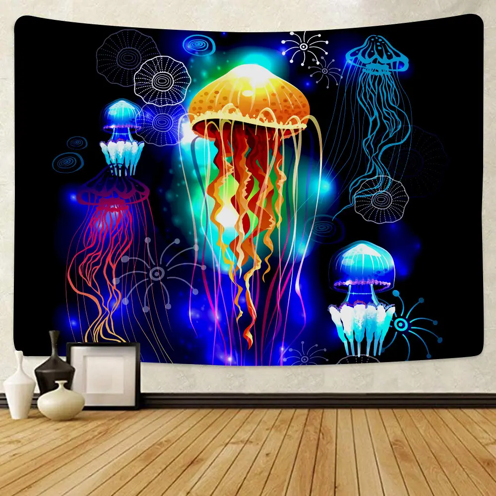 Ocean Jellyfish Wall Tapestry 6