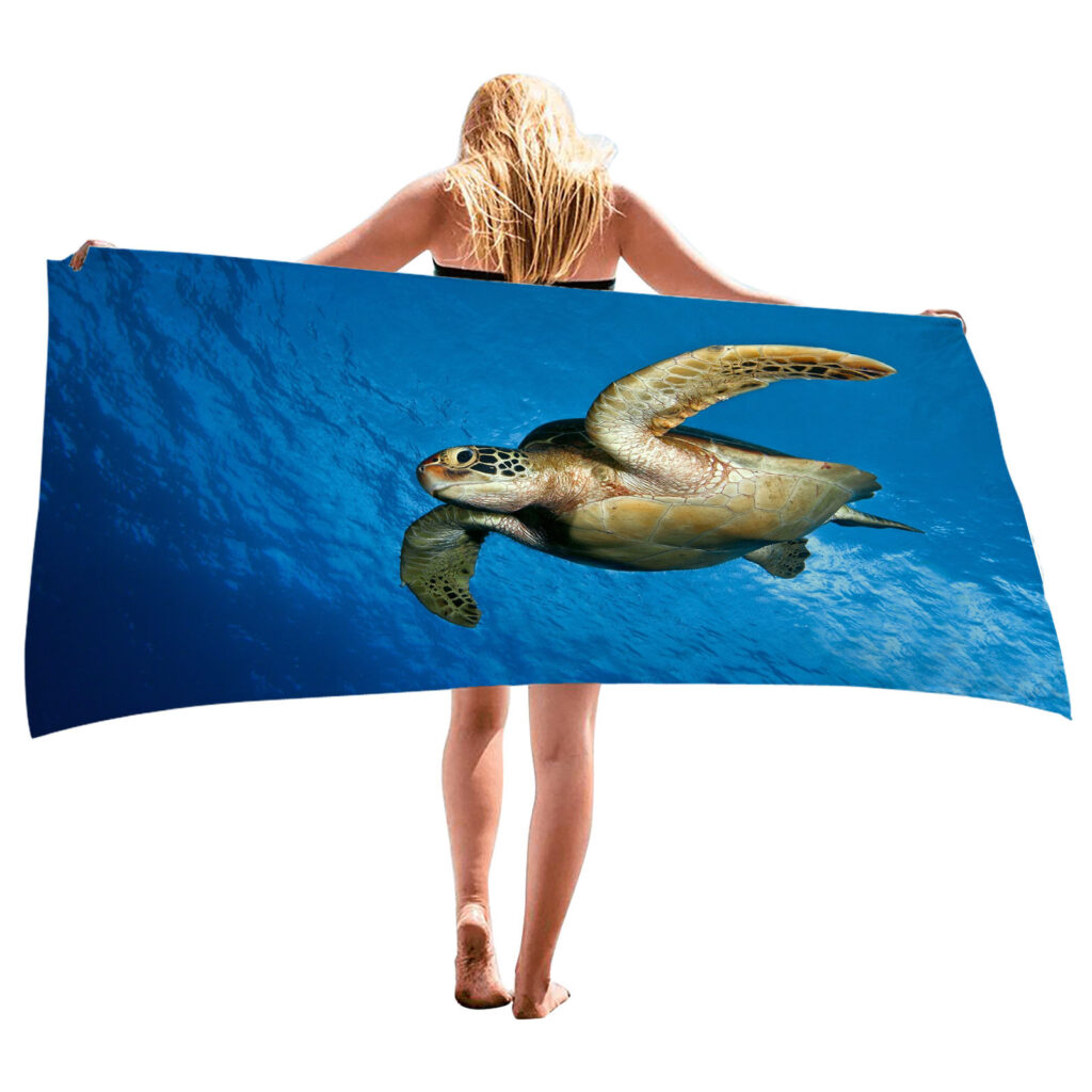 Ocean Turtle Fish Dolphin Animal Beach Towel 10