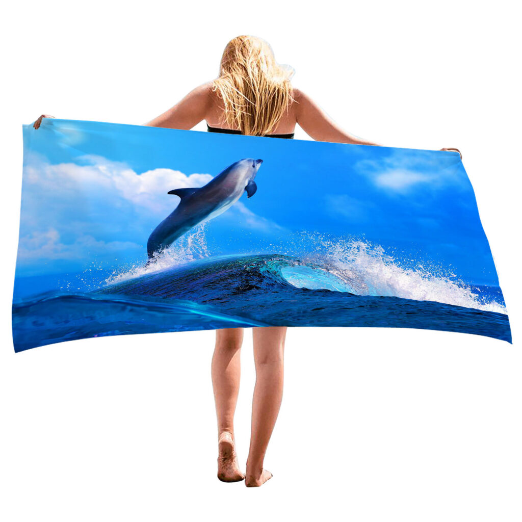Ocean Turtle Fish Dolphin Animal Beach Towel 12