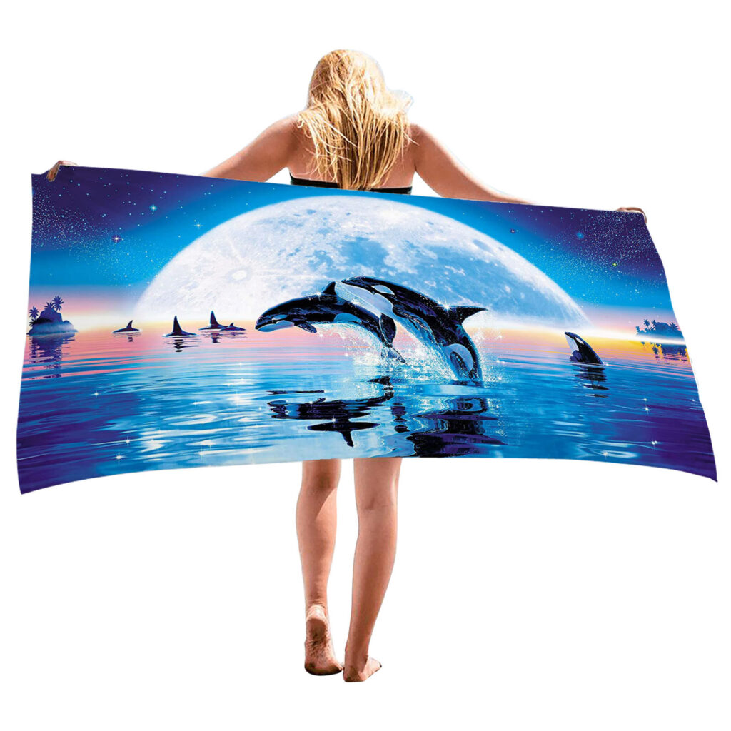 Ocean Turtle Fish Dolphin Animal Beach Towel 13