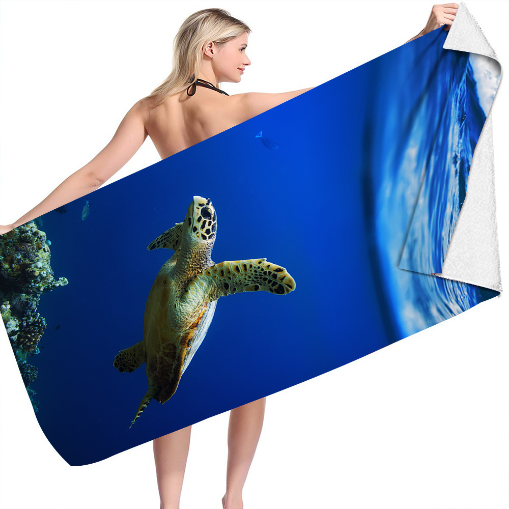 Ocean Turtle Fish Dolphin Animal Beach Towel 44