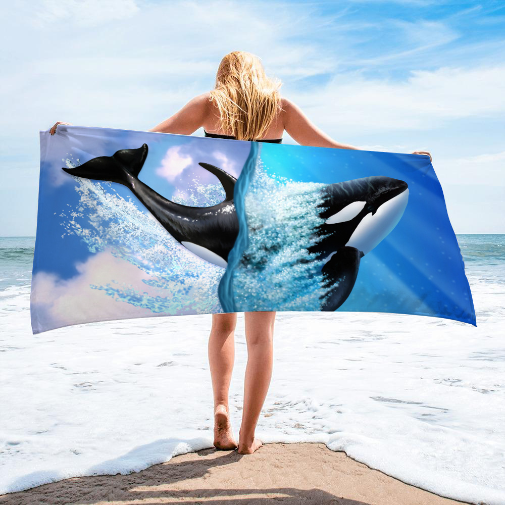 Ocean Turtle Fish Dolphin Animal Beach Towel 62