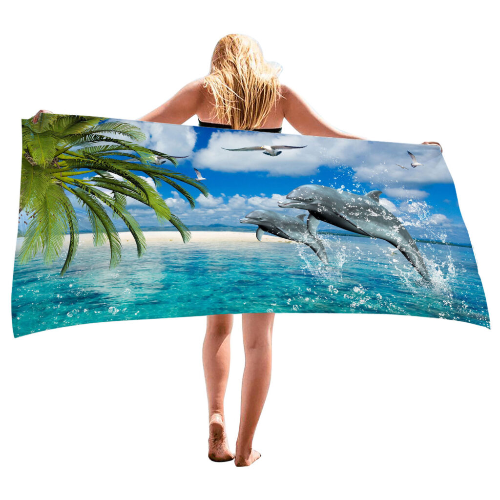 Ocean Turtle Fish Dolphin Animal Beach Towel 69
