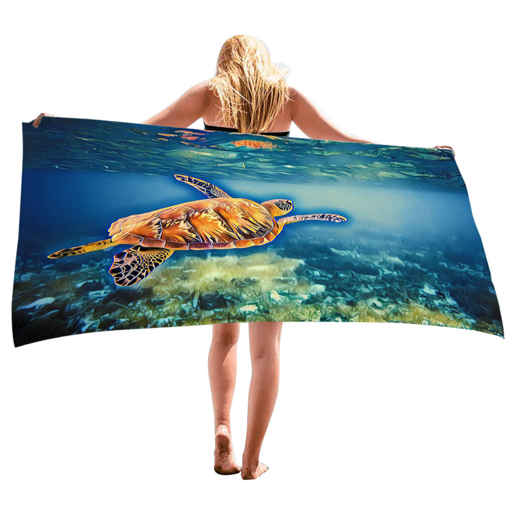 Ocean Turtle Fish Dolphin Animal Beach Towel 73